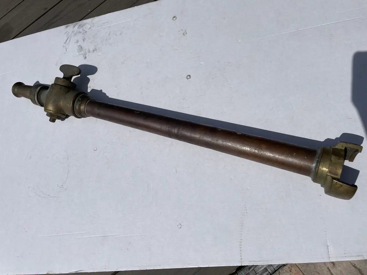 Billede 1 - Gl. brandsprøjte i bronze/messing