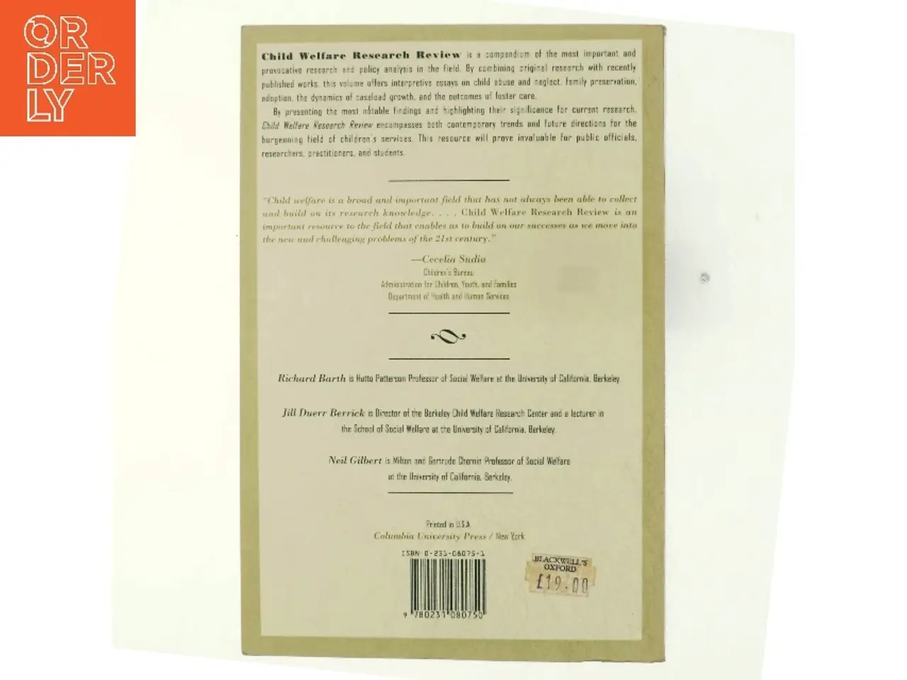 Billede 3 - Child Welfare Research Review af Richard P. Barth, Jill Duerr Berrick (Bog)
