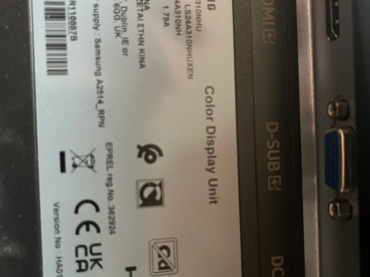 Billede 1 - Samsung  PC skærm