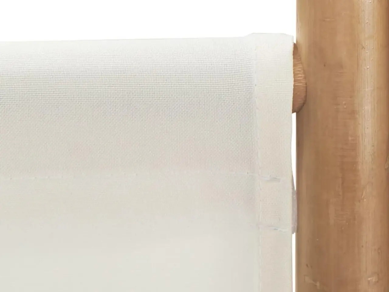 Billede 8 - Foldbar rumdeler med 5 paneler - bambus og cremehvid kanvas, 200 × 180 cm
