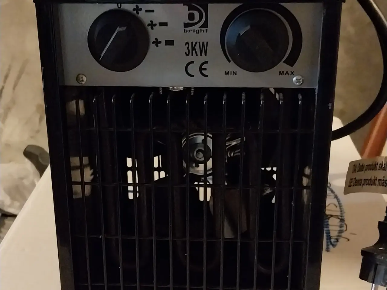 Billede 1 - Varmeblæser 3 kw