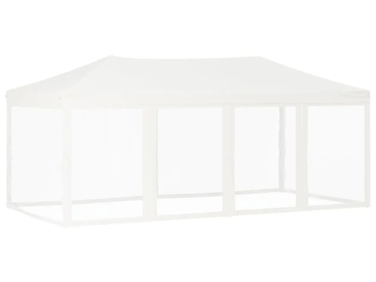 Billede 2 - Foldbart festtelt med sidevægge 3×6 m - hvid pavillon