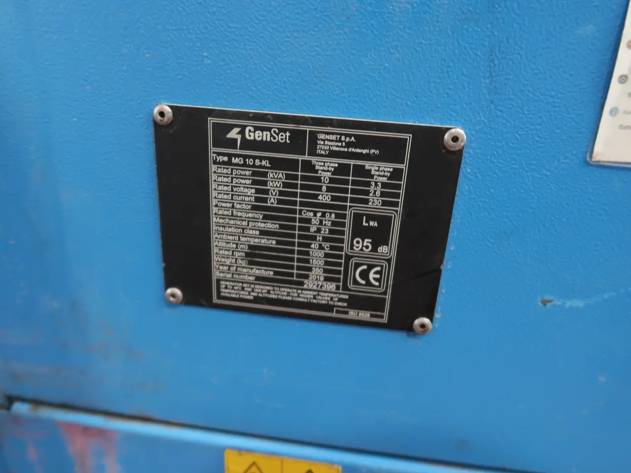 Billede 6 - Generator GENSET MG 10 S-KL