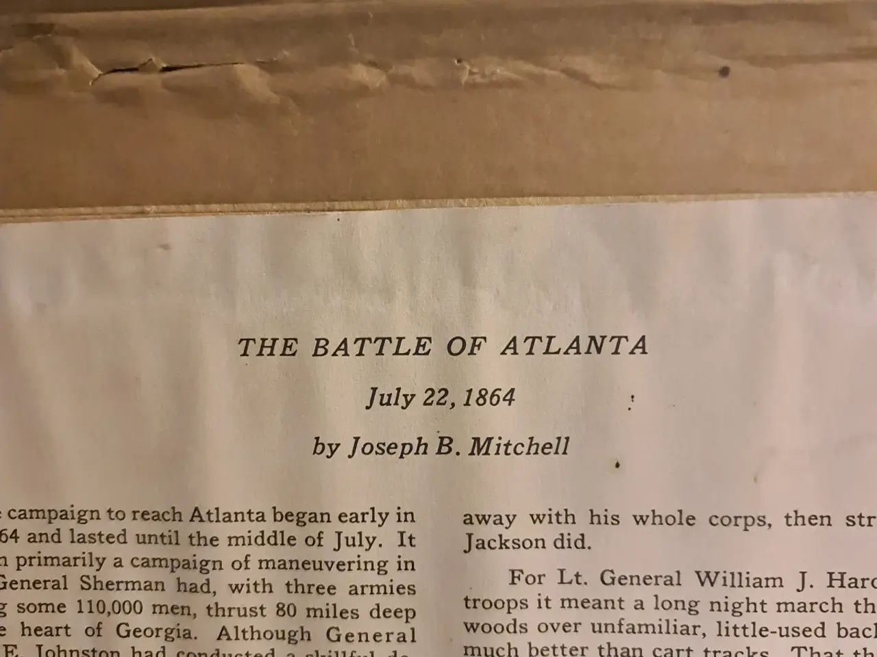 Billede 4 -  Historisk tryk – "Battle of Atlanta"