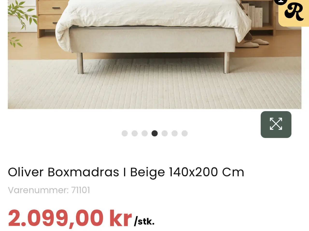 Billede 3 - Boxmadras med ben, rullemadras - helt ny i kasse 