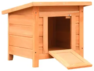 Kattehus 50x46x43,5 cm massivt fyrre- og grantræ