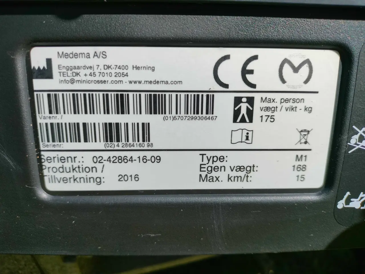 Billede 3 - Elscooter Medema Mini crosser M1