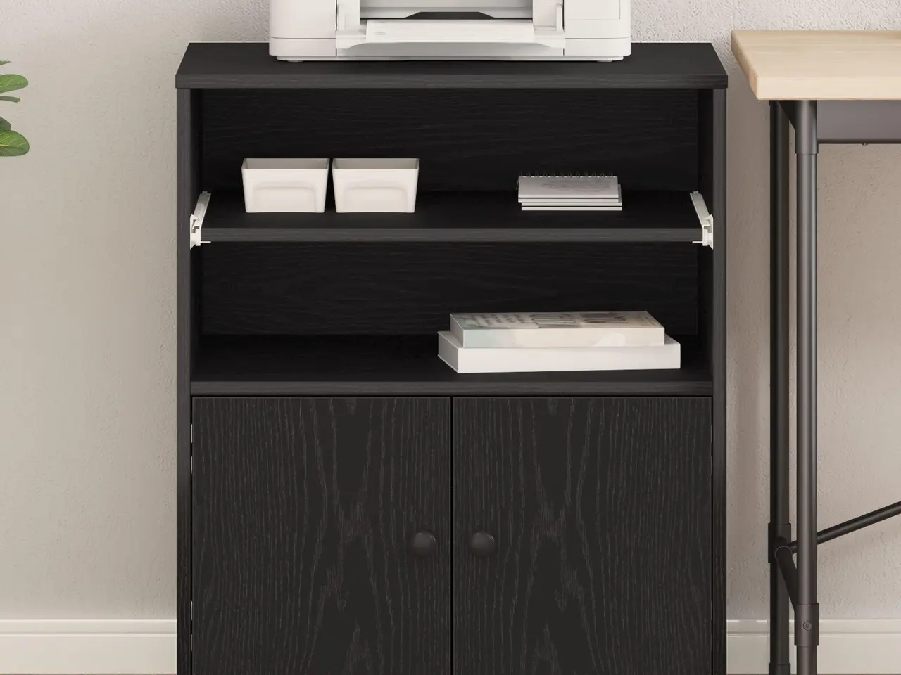 Billede 4 - Printerbord i sort eg 60 x 48 x 74 cm