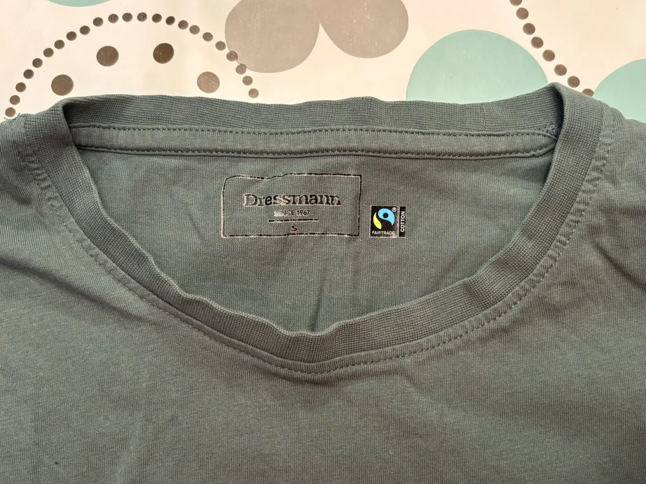 Billede 5 - Dressmann T-shirt herre S grøn bomuld