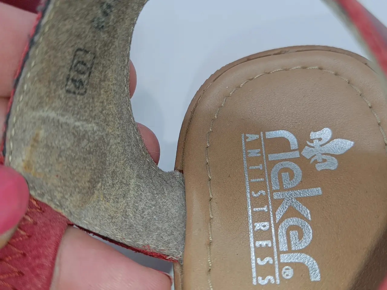 Billede 4 - Rieker røde sandaler 40str 