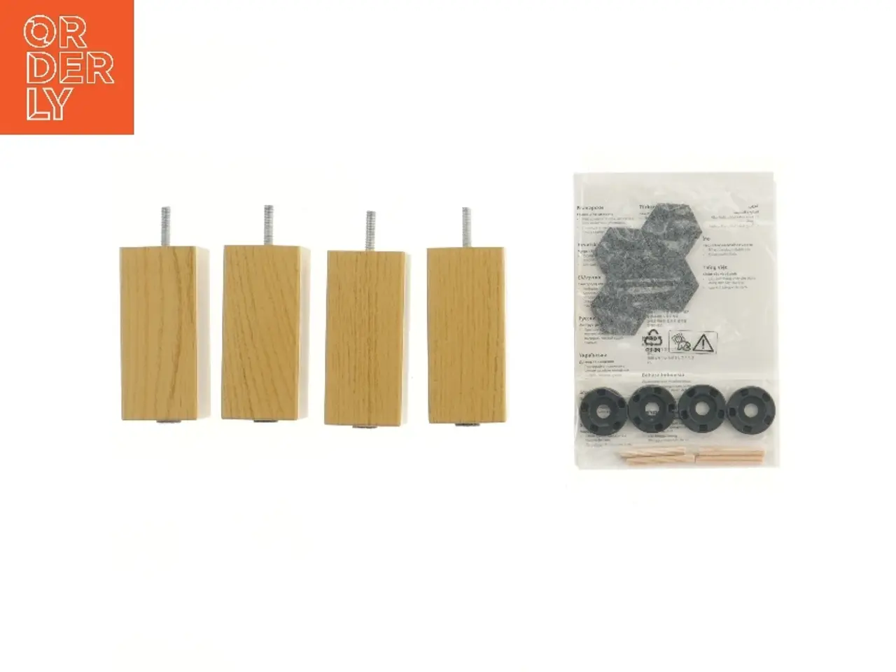 Billede 1 - Sæt af møbelben fra IKEA (str. 12,5x5,5x5,5 cm)