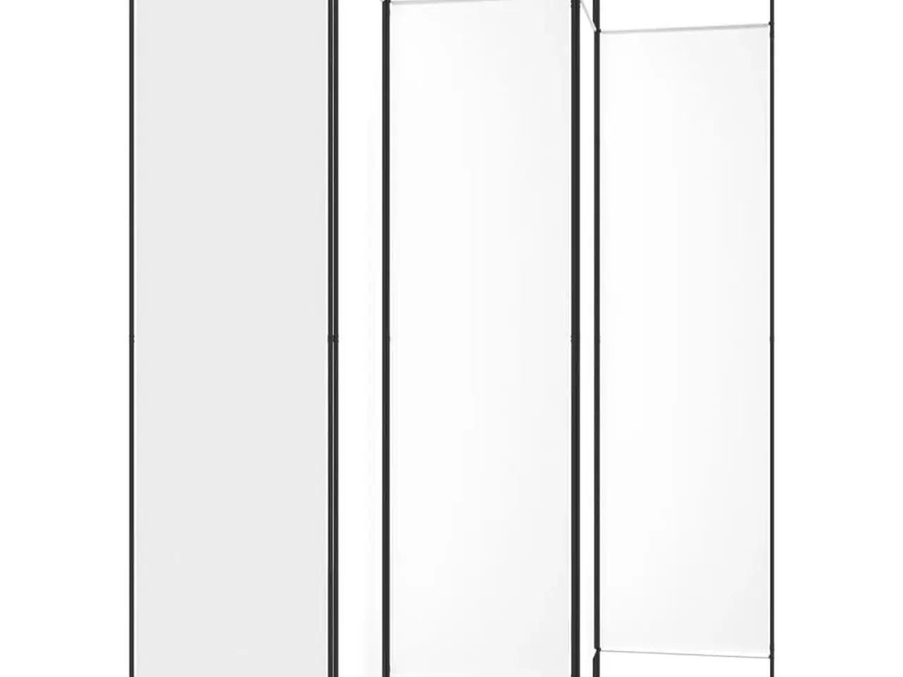Billede 5 - Rumdeler med 5 paneler - 250 × 200 cm - stof, hvid