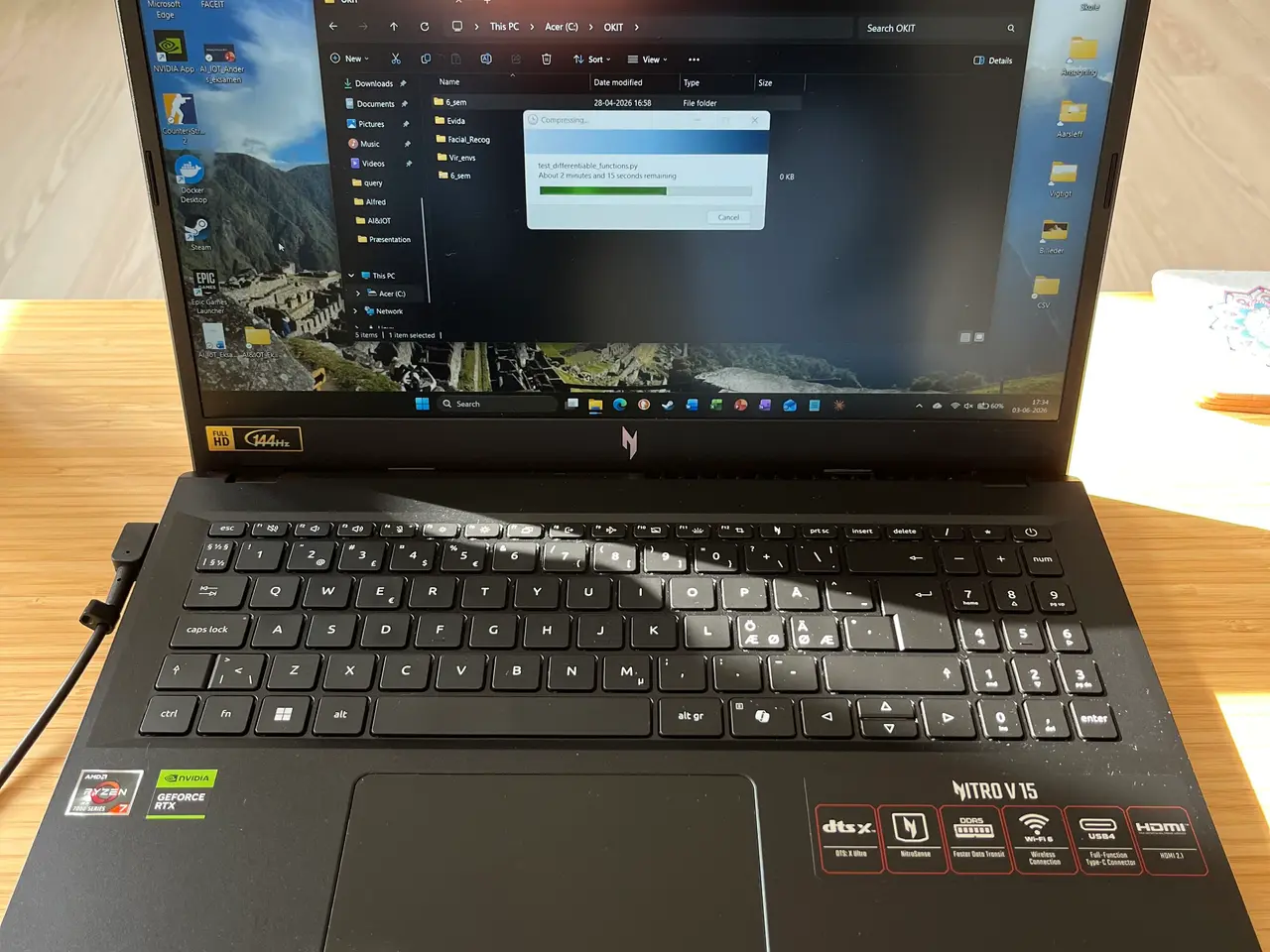 Billede 1 - Acer Nitro V15 Gaming Laptop – RTX 4060 / Ryzen 7