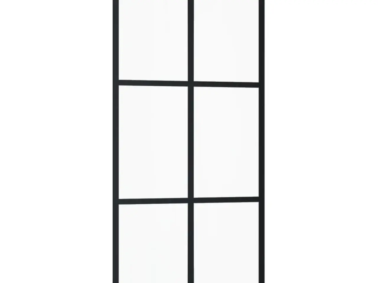 Billede 3 - Skydedør 90x205 cm sikkerhedsglas og aluminium sort