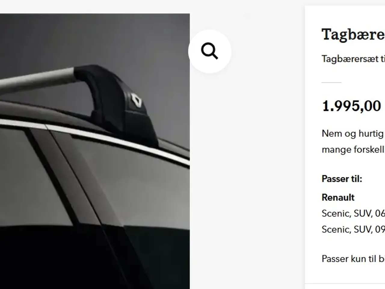 Billede 2 - Originale tagbøjler til Renault Scenic 4