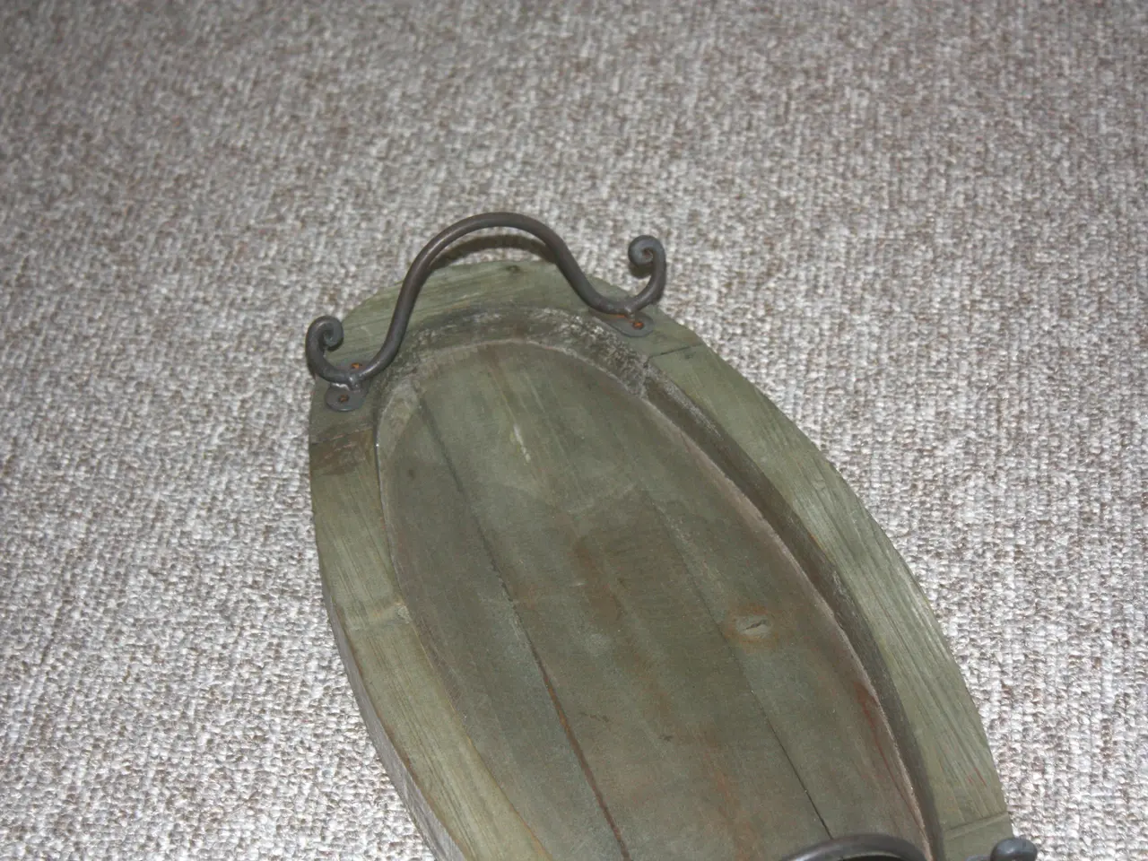 Billede 2 - Træ bakke til pynt længde 42 cm