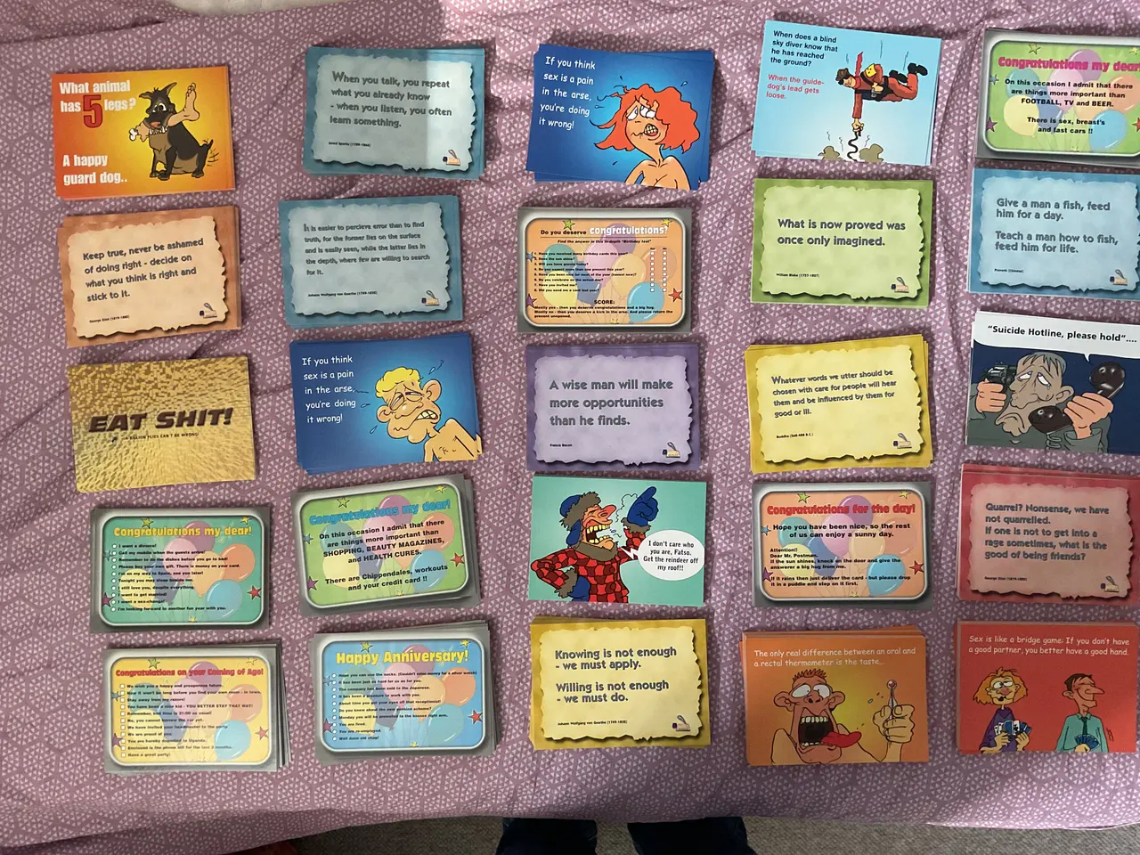 Billede 1 - 492 stk. Sjove postkort L. 17 cm H. 12 cm