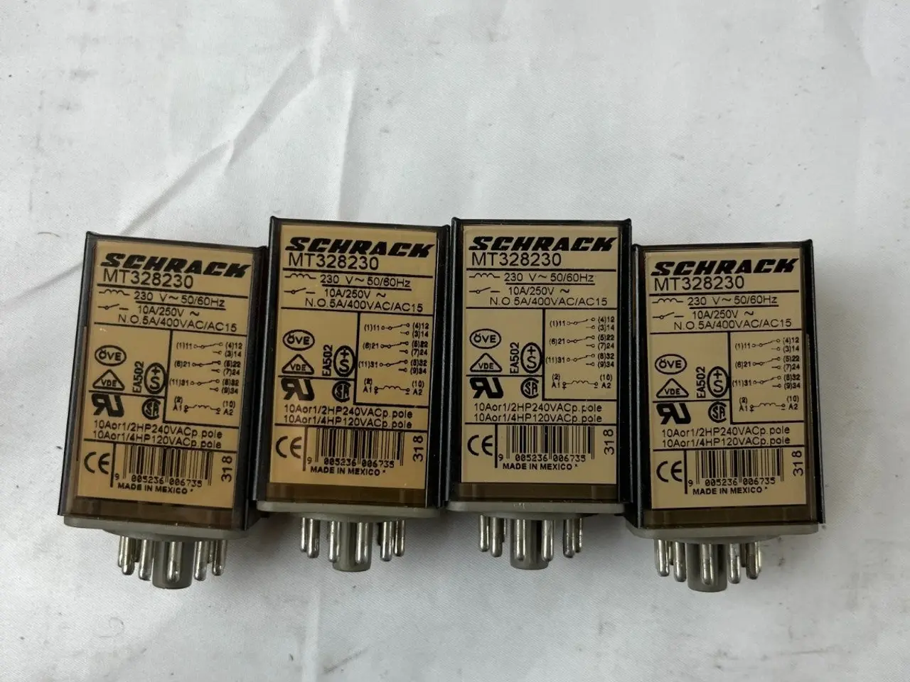 Billede 4 - Schrack MT328230 relæ 230V AC 10A 3CO Plug‑In Tyco