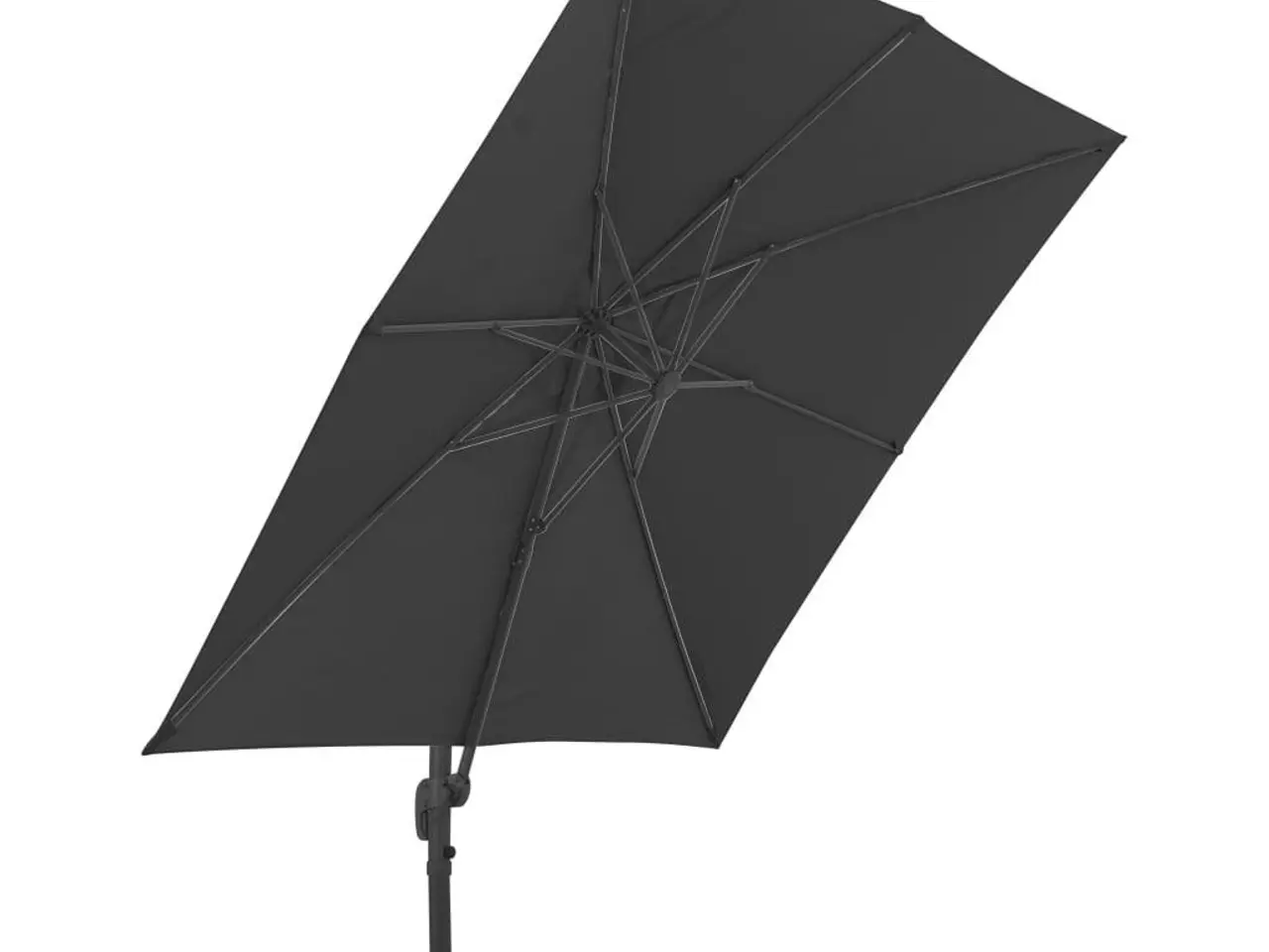 Billede 4 - Hængeparasol 3 × 3 m med aluminiumsstang - sort