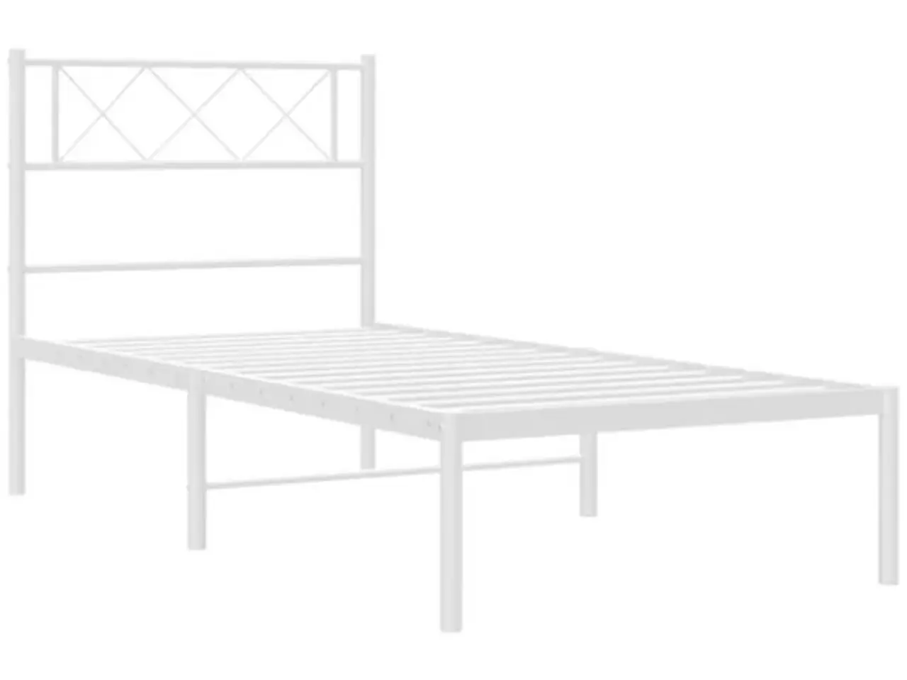 Billede 1 - Sengeramme med sengegavl 90x190 cm metal hvid