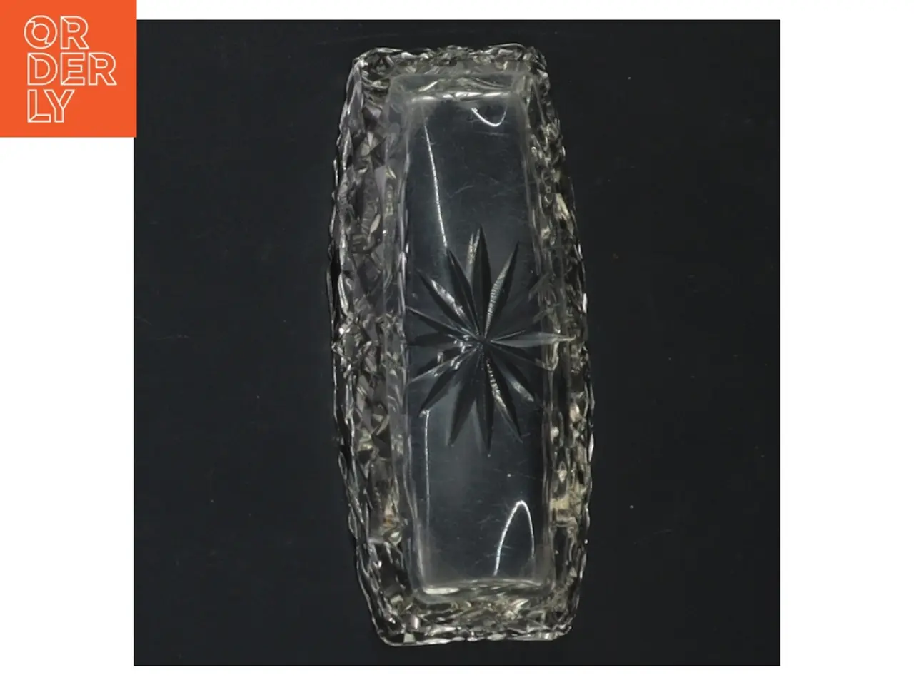 Billede 2 - Rektangulær krystalskål (str. 11 cm)