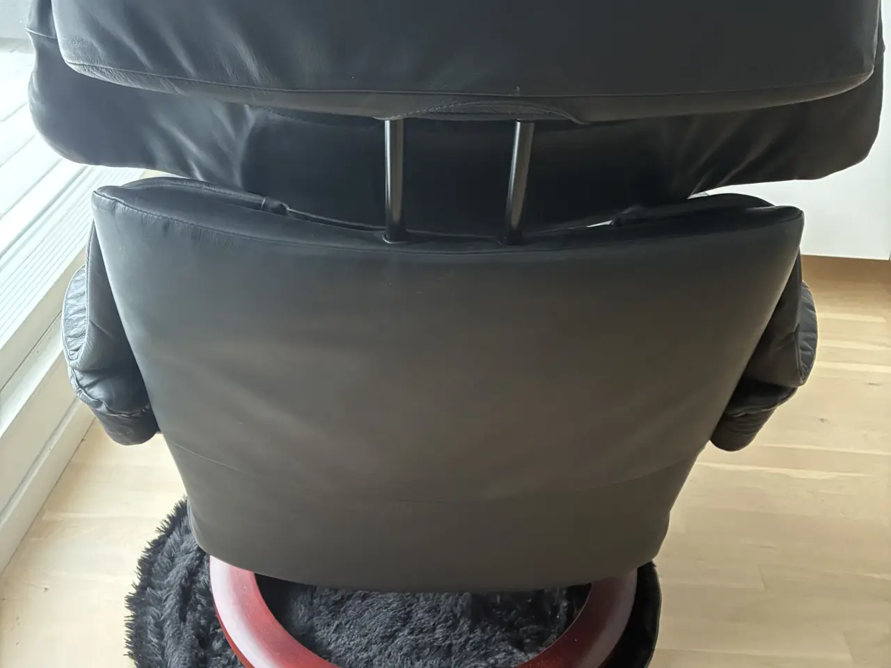 Billede 5 - Stressless læder lænestol sort med skammel