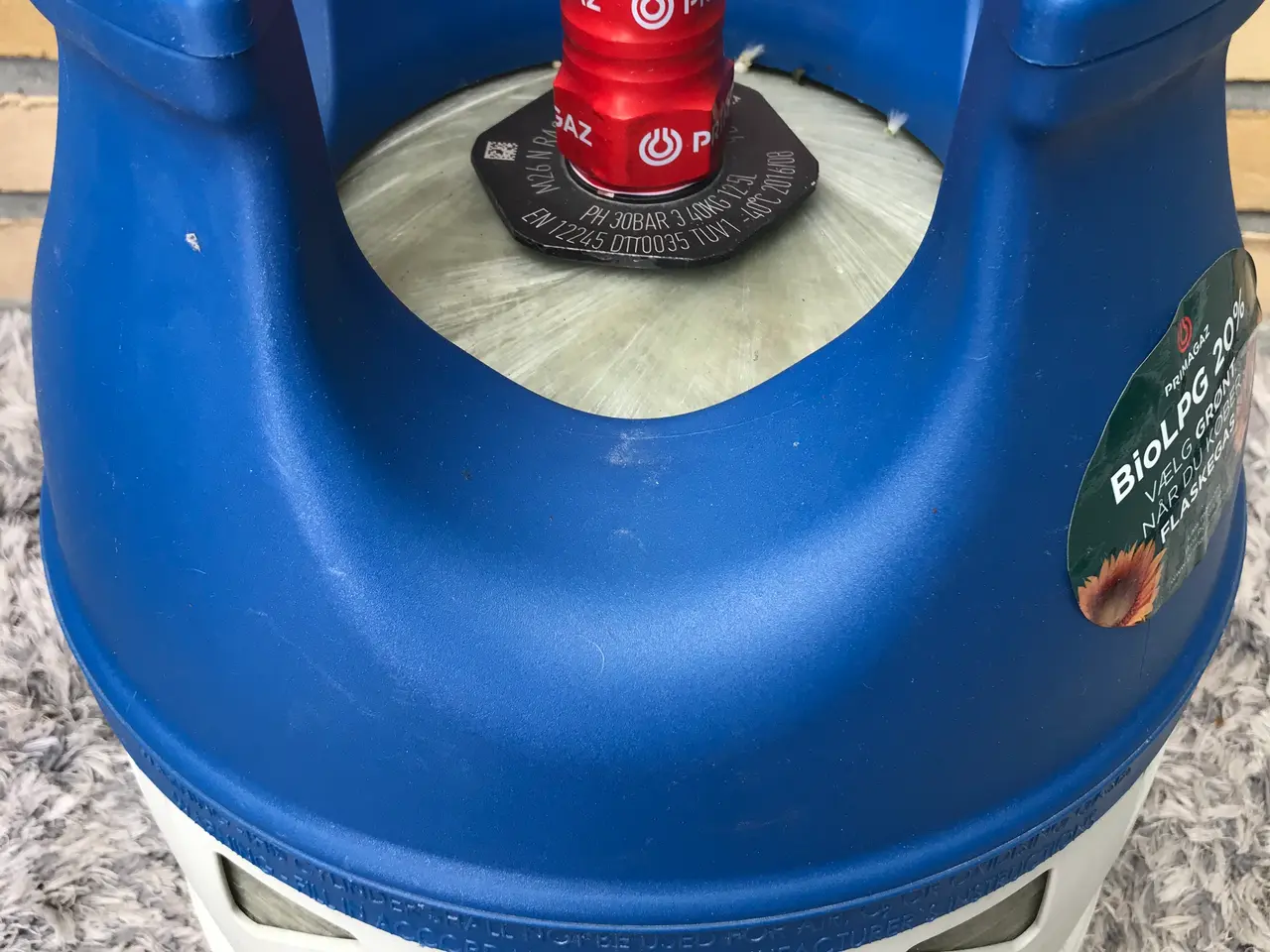 Billede 1 - 10 kg gasflaske fyldt og plomberet 