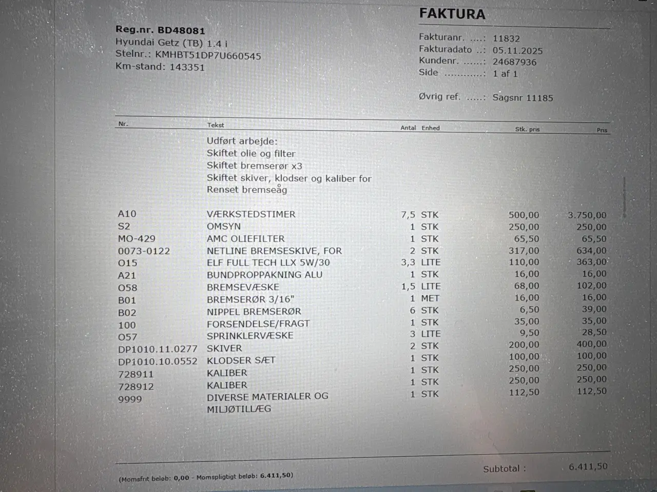 Billede 6 - Billig bil kører og starter godt, 1 år til syn
