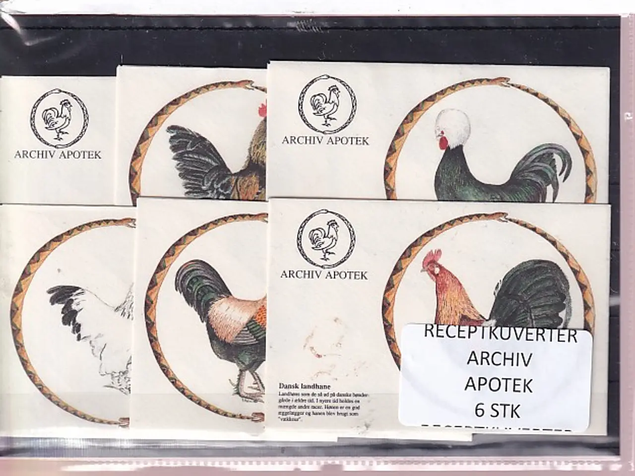 Billede 1 - Receptkuverter - Archiv Apotek - 6 Stk.