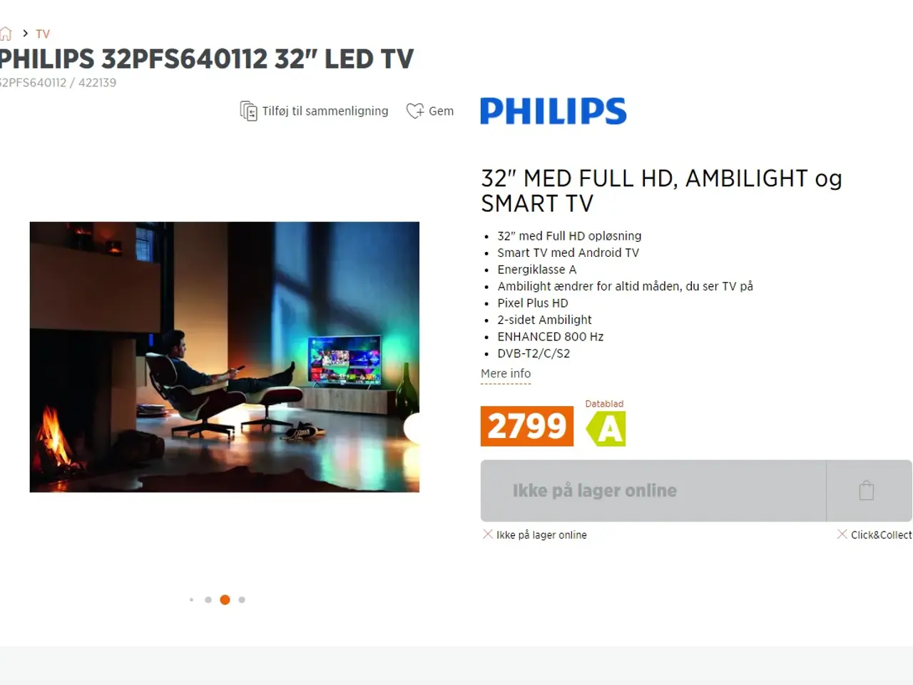 Billede 6 - Philips 32" Ambilight Android Smart TV
