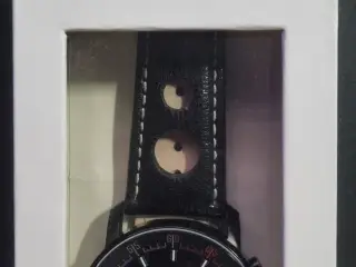 Lambretta Imola Black Chronograph Watch | Leather