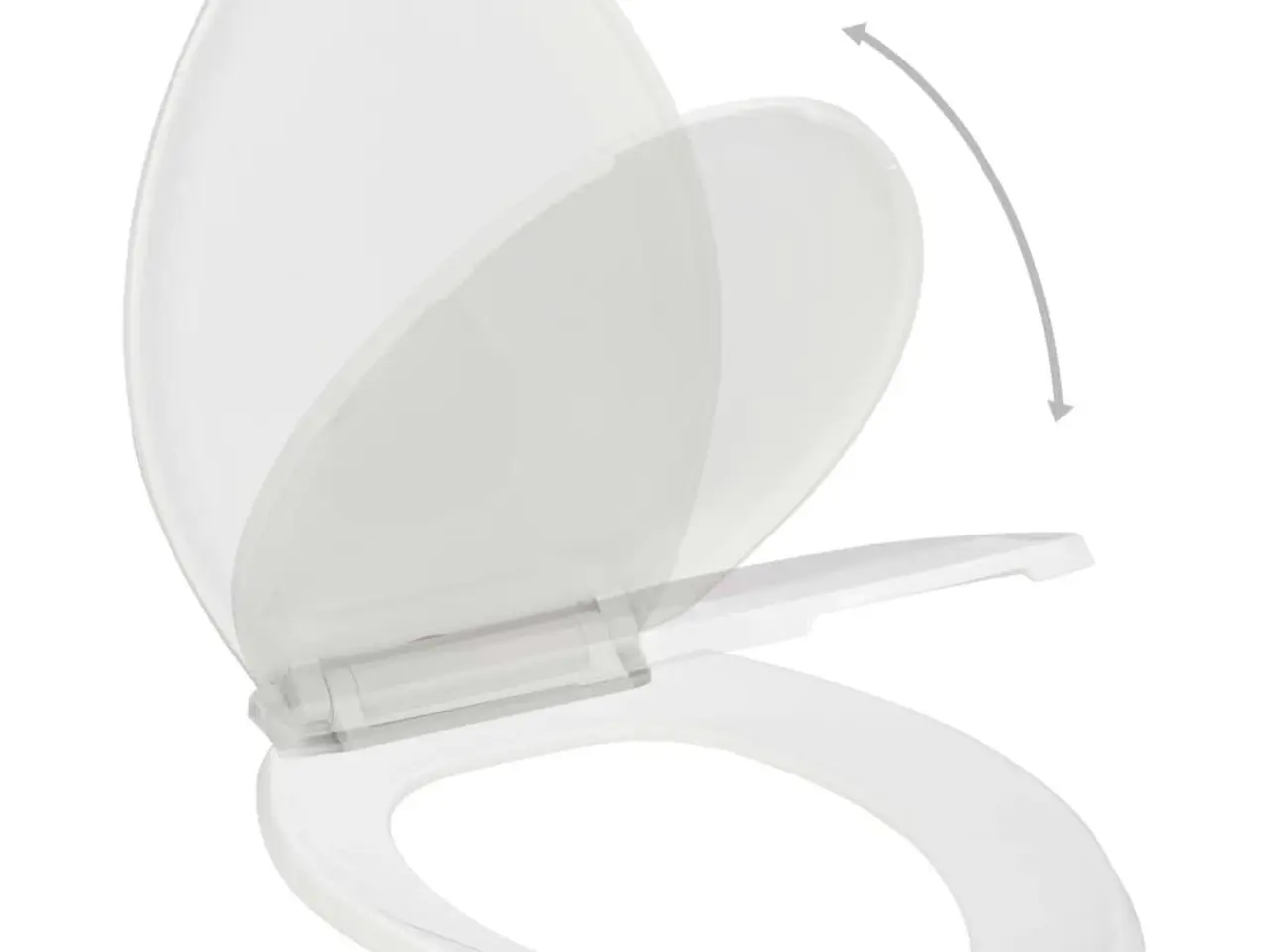 Billede 2 - Toiletsæde med soft-close og quick release-design hvid