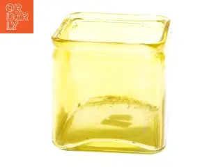 Gul glasskasse (str. 12x12x12 cm)