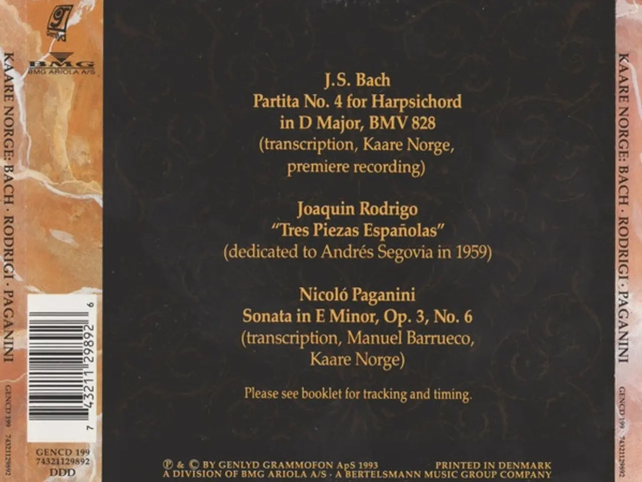 Billede 7 - Kaare Norge, Bach*… – Bach, Rodrigo, Paganini – CD