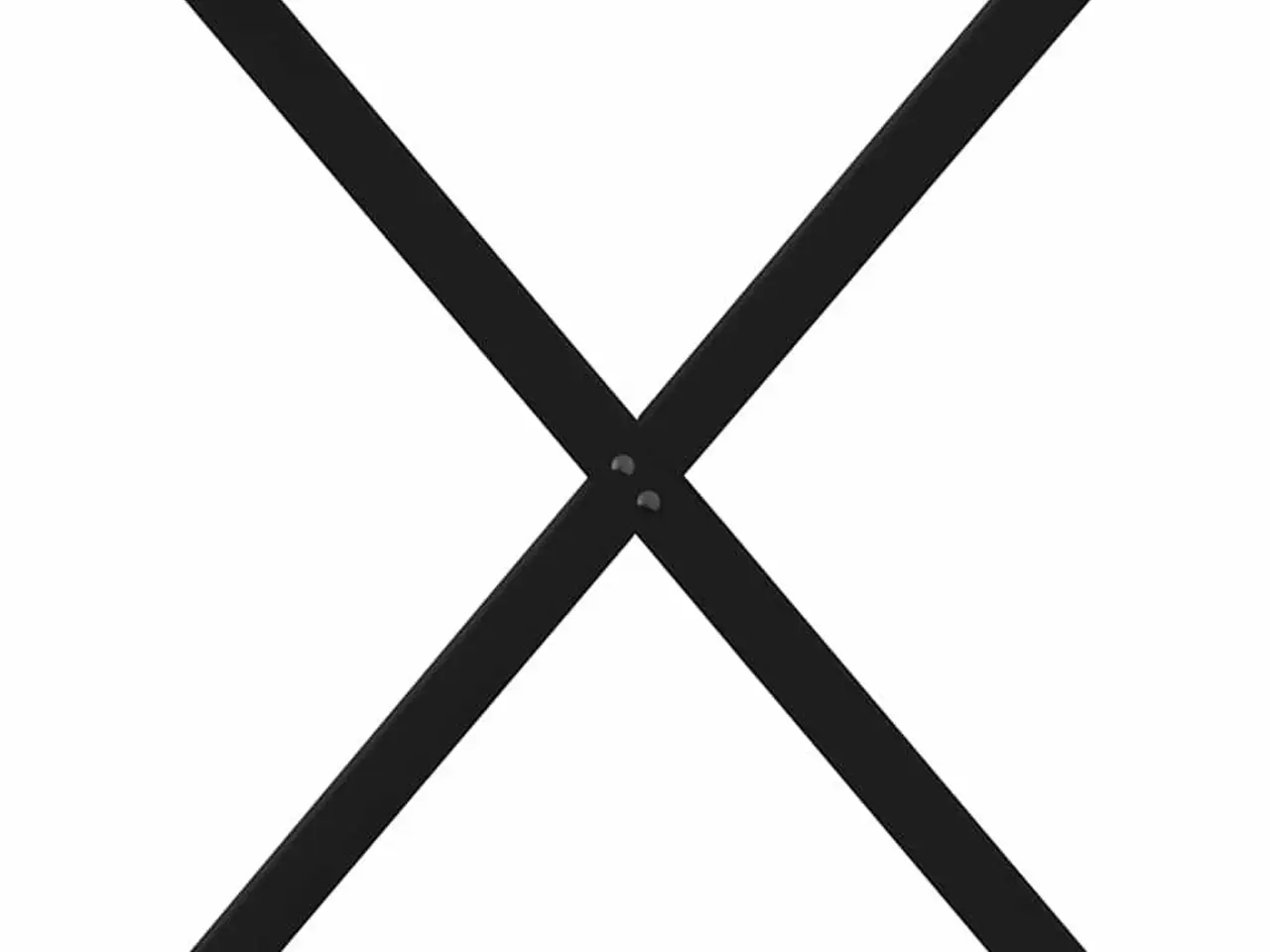 Billede 5 - Spisebordsben X-formet - 2 stk. stål, sort 80 × (72-73) cm