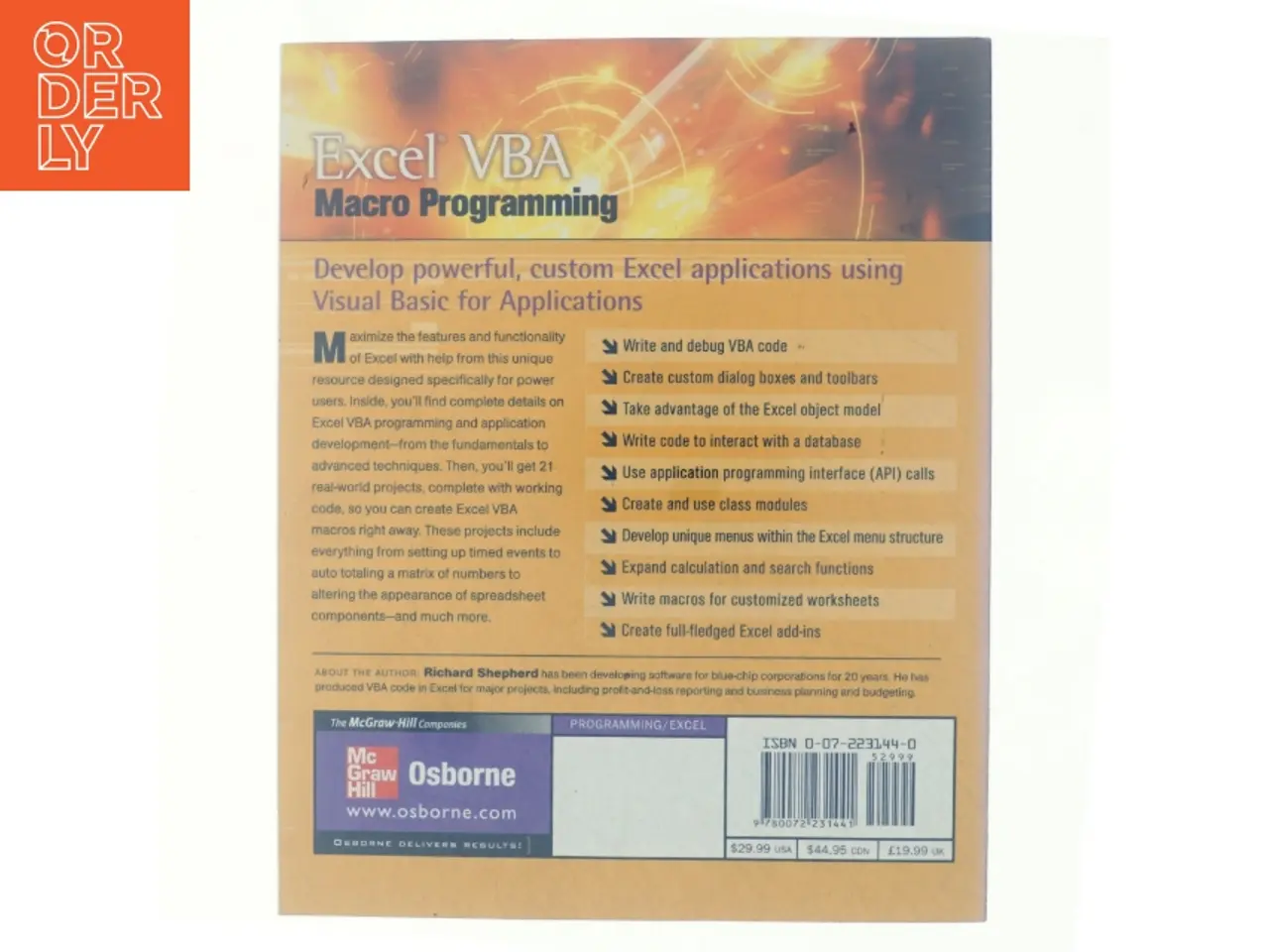 Billede 3 - Excel VBA macro programming af Richard Shepherd (Bog)