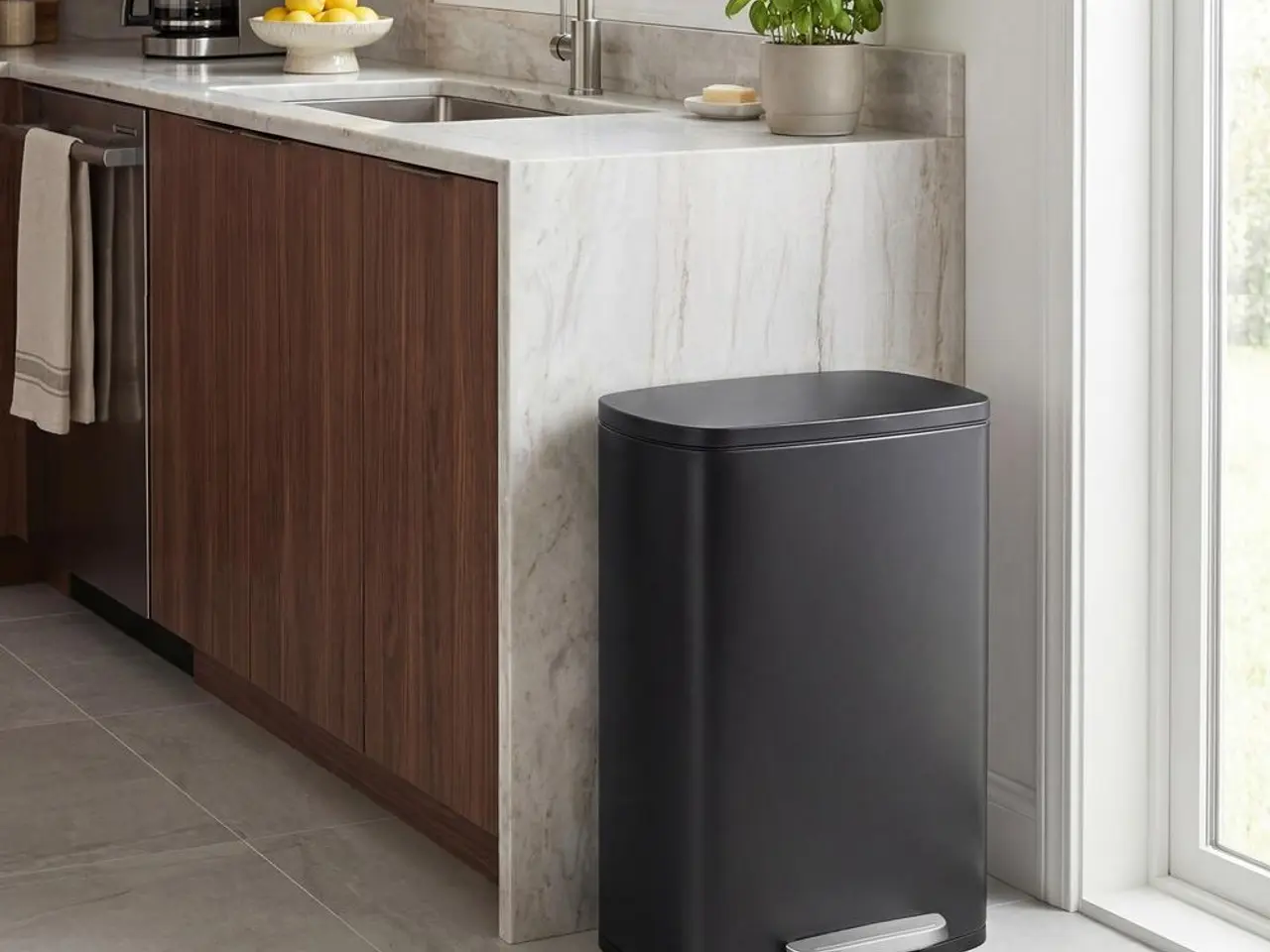 Billede 4 - Køkkenaffaldsspand 50 l med soft close og pedal - sort