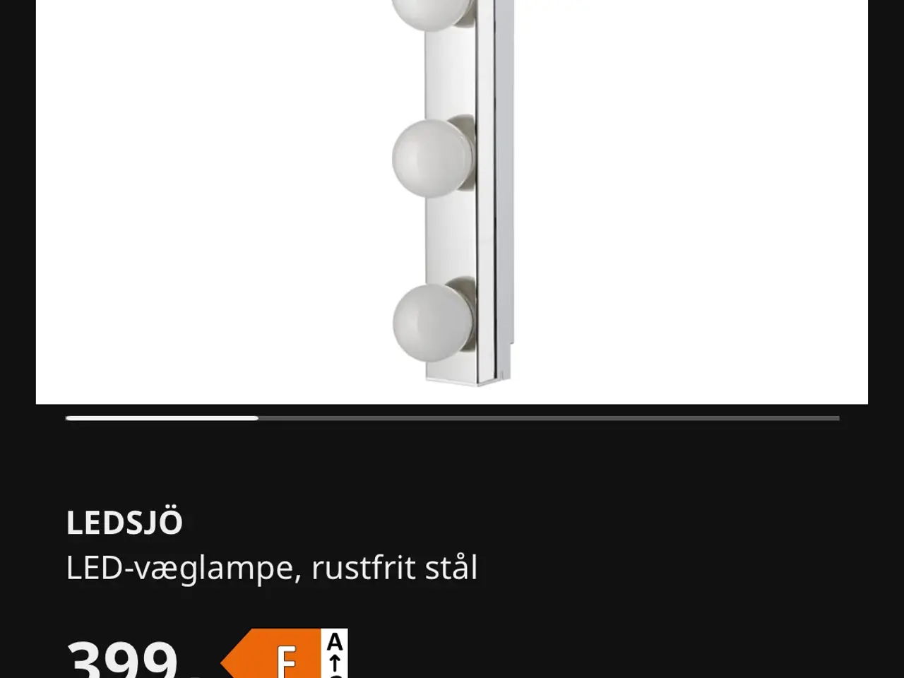 Billede 2 - Makeup lys ikea ￼