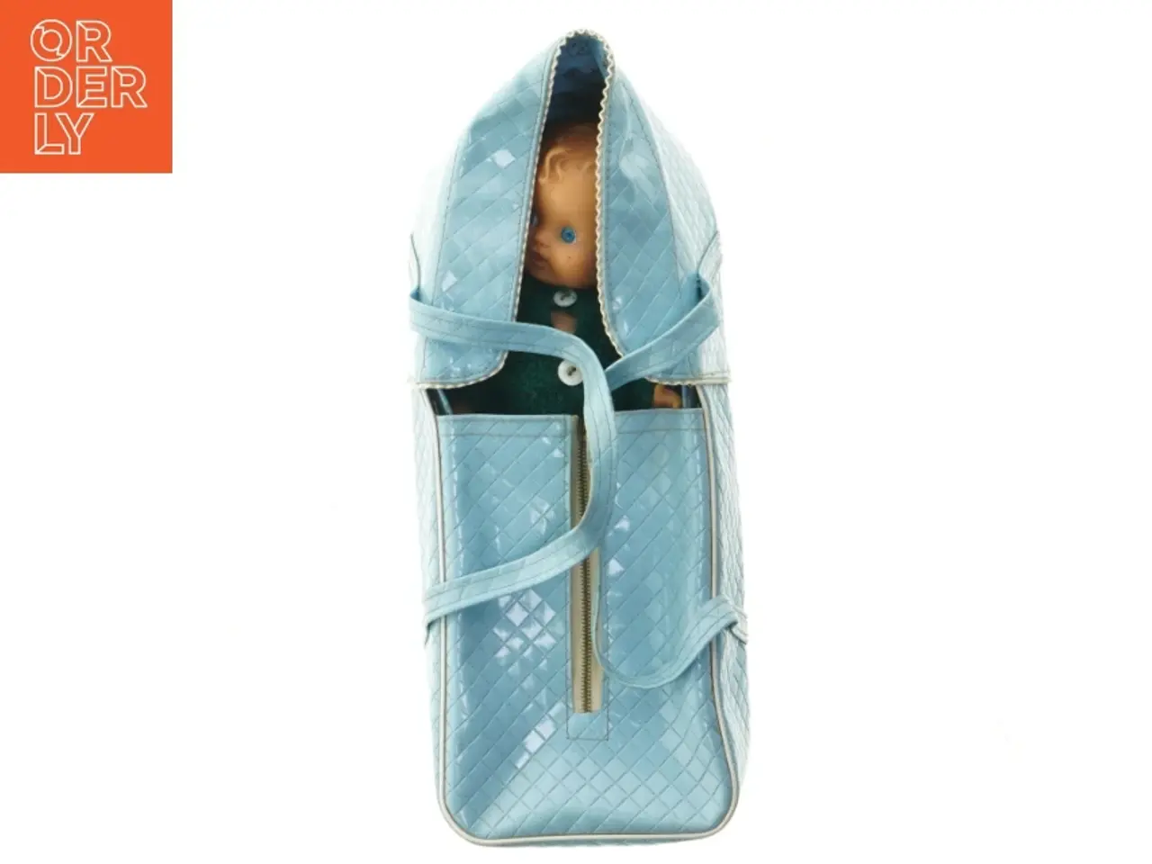 Billede 1 - 1950'er Dukke med babylift vugge MCM(str. 37 cm)