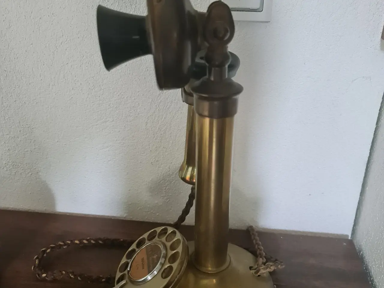 Billede 2 - Flot vintage "Candlestick" telefon i messing – Per