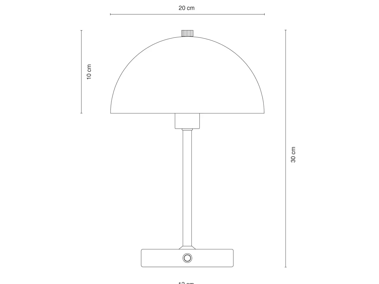Billede 3 - Dyberg Larsen Stockholm bordlampe, genopladelig
