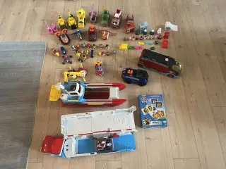 Paw Patrol, figurer, biler, skib