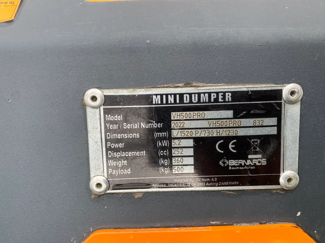 Billede 10 - Motorbør / Minidumper VH550PRO - Loncin 7,5 hk ben