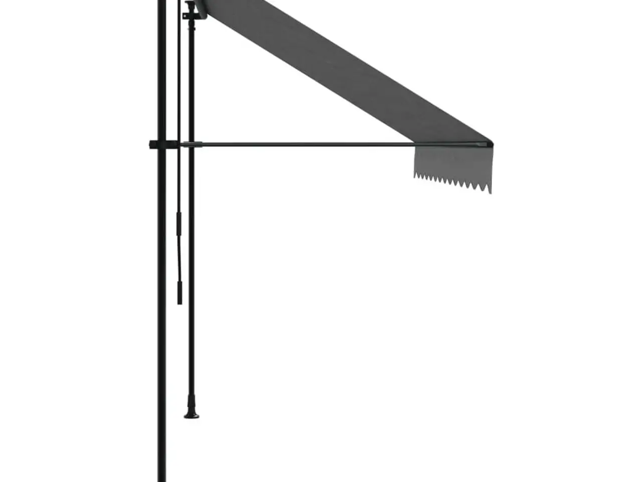 Billede 4 - Markise 300x150 cm sammenrullelig stof og stål antracitgrå