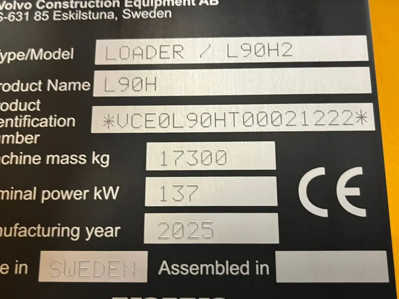 Billede 2 - Volvo L 90H  H2 fabriksny Dansk maskine med masser af udstyr, blan.Co-Pilot & med brede 650/65R25 hjul