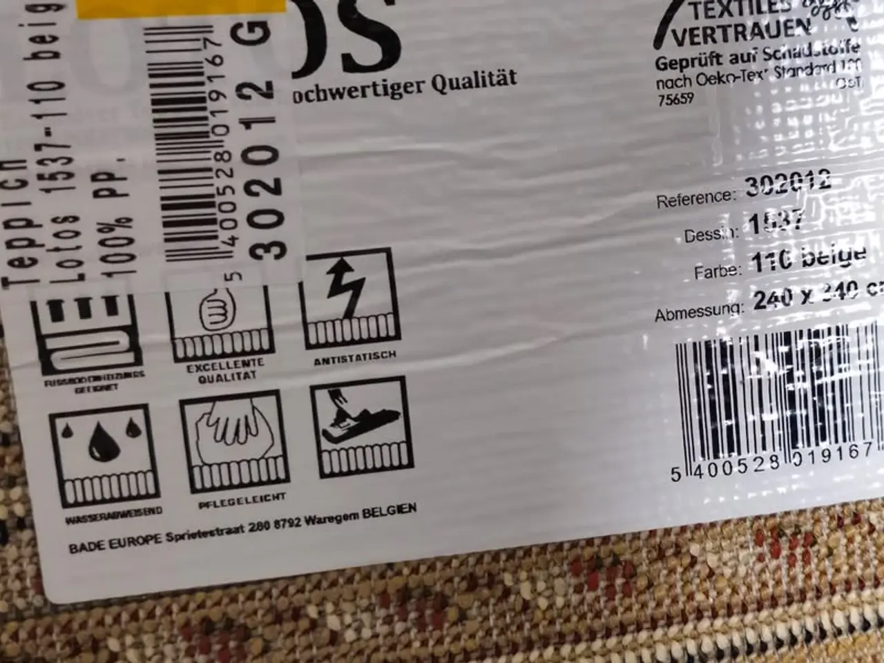 Billede 7 - Orientalsk Lotos MIR Tæppe – 240 x 340 cm – Beige