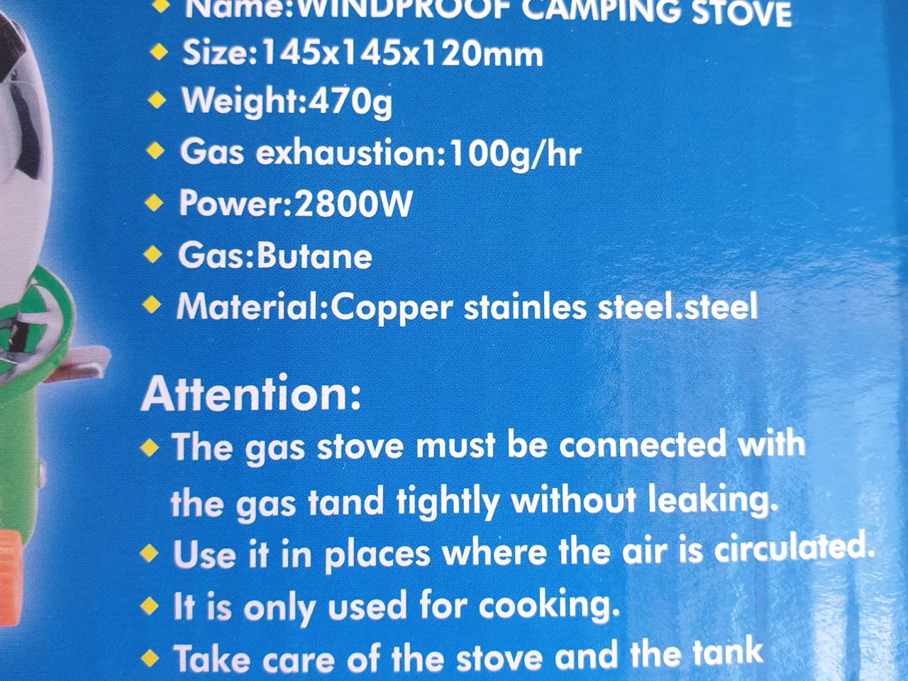 Billede 8 - NY! 2800W Vindtæt Folding Gaskomfur Gasblus