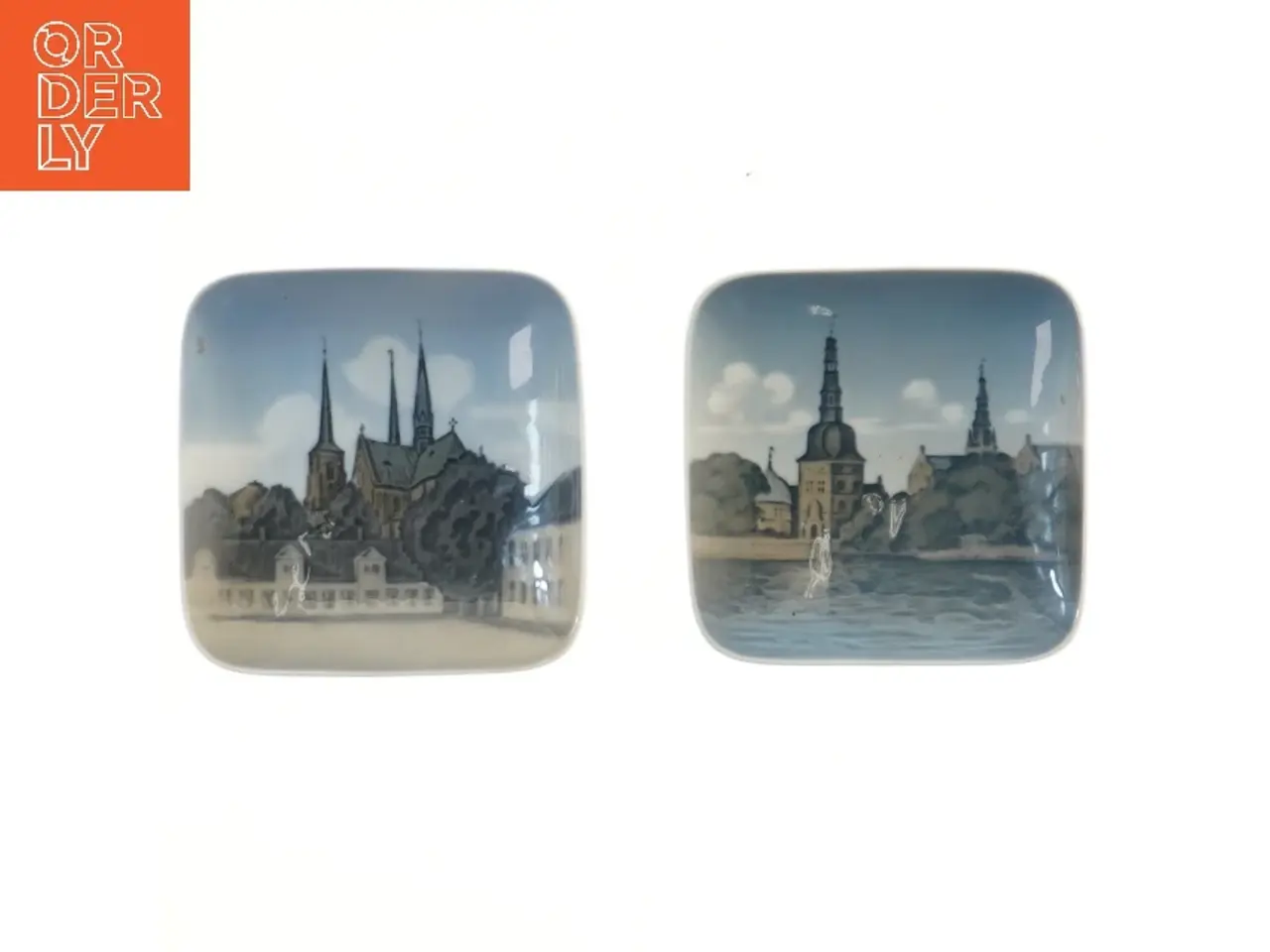 Billede 1 - Royal Copenhagen miniature platter set fra Royal Copenhagen (str. 2 stk 10,5x10 cm)