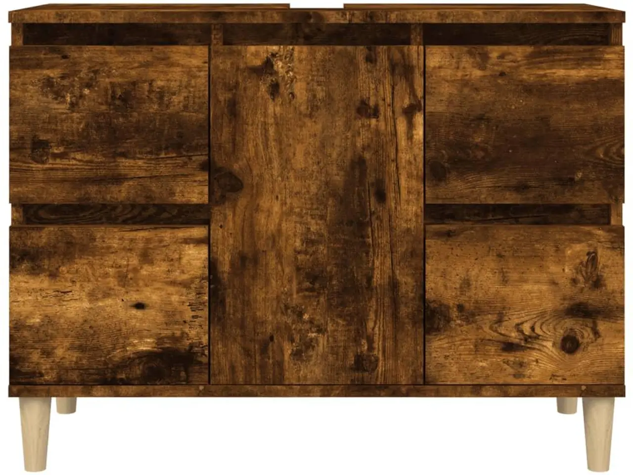 Billede 5 - Underskab til håndvask 80 x 33 x 60 cm - røget egetræ