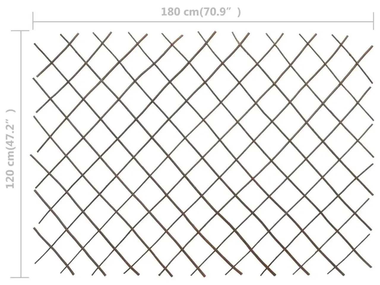 Billede 6 - Pilehegn med espalier 5 stk. 180 x 120 cm